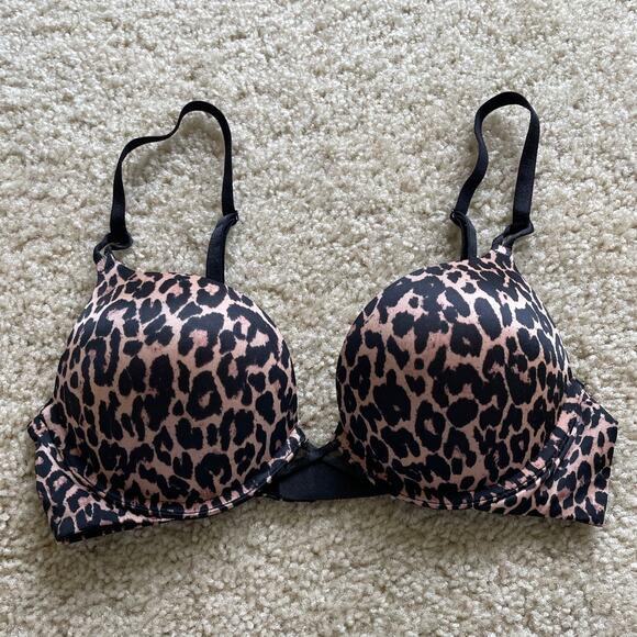 Leopard Victoria's Secret Bombshell Bra 32B - Picture 1 of 7